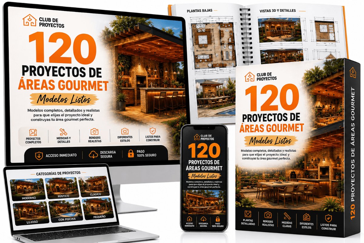 120 Proyectos de Áreas Gourmet - Modelos Listos