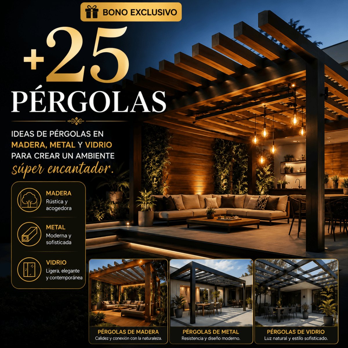 +25 Pergolados Modernos