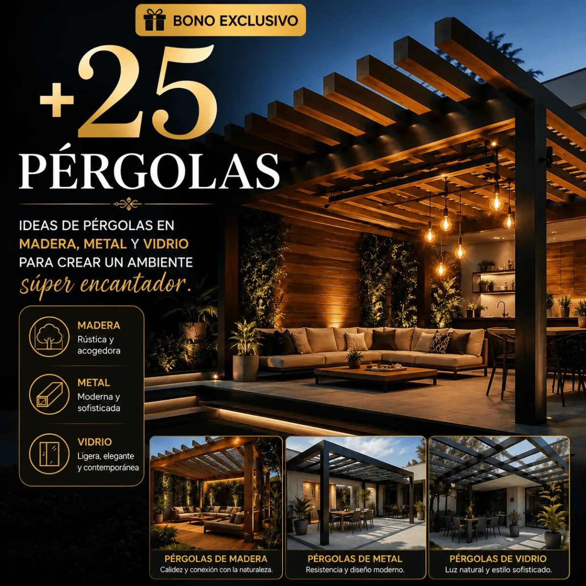 +25 Pergolados Modernos